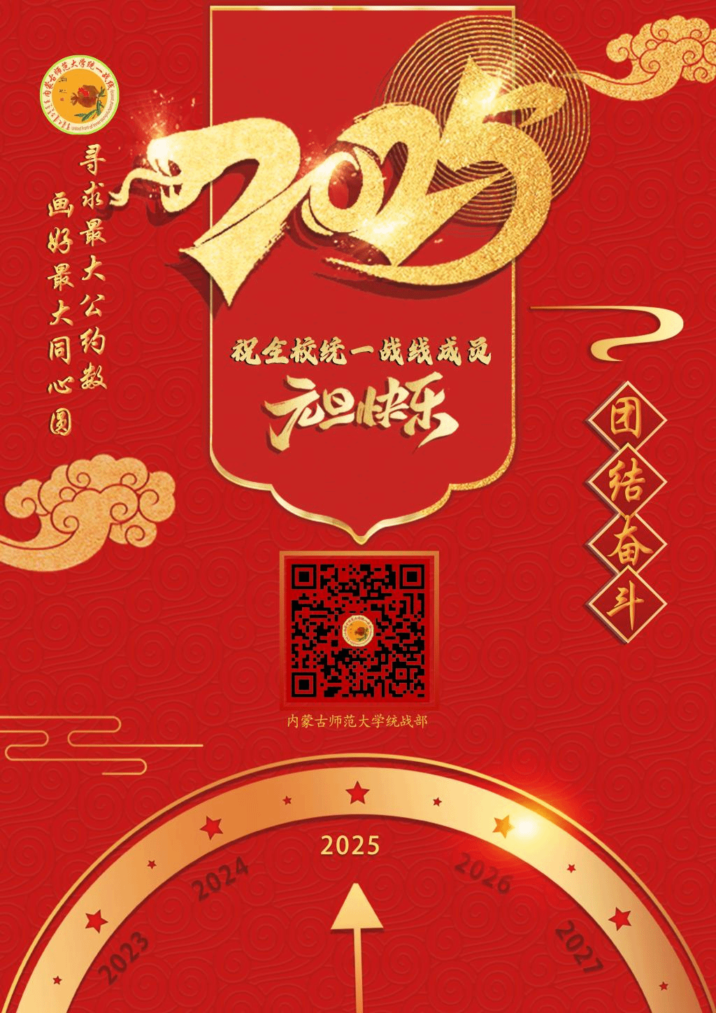 祝全体统一战线成员新年快乐！